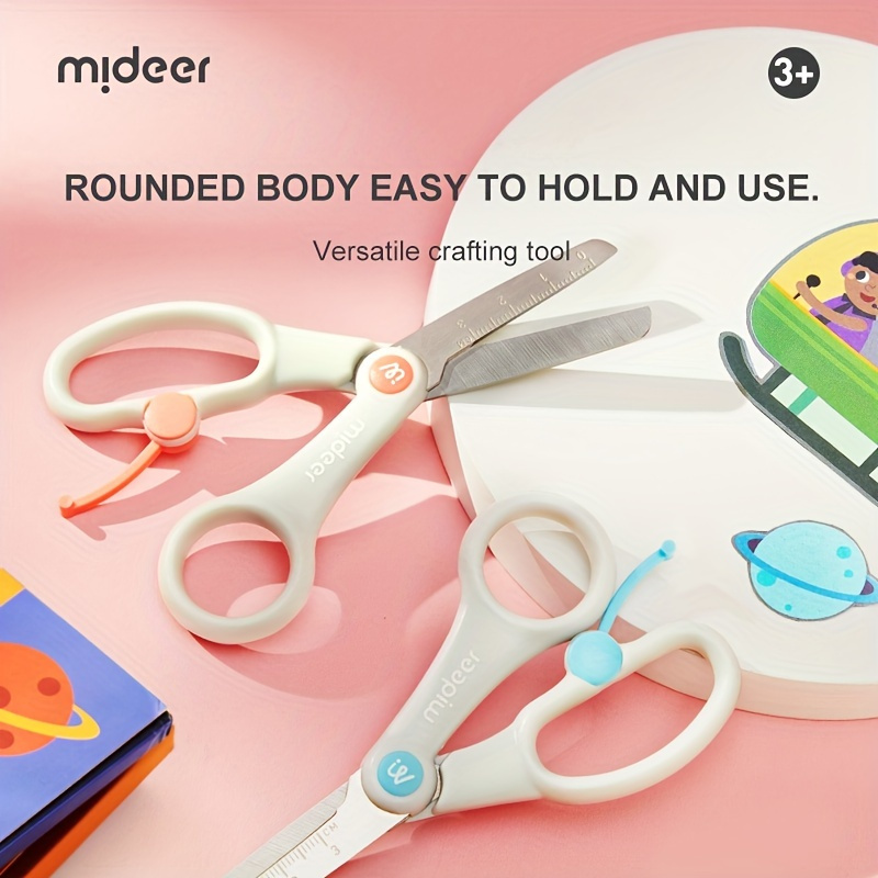 Mideer Kids Toddler Handmade Plastic Scissors Safety Mini Paper