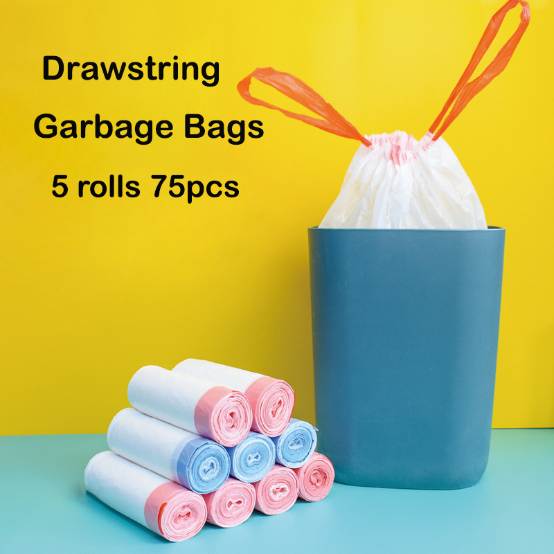 45 Count Small Drawstring Trash Bags 4 Gallon Plastic - Temu