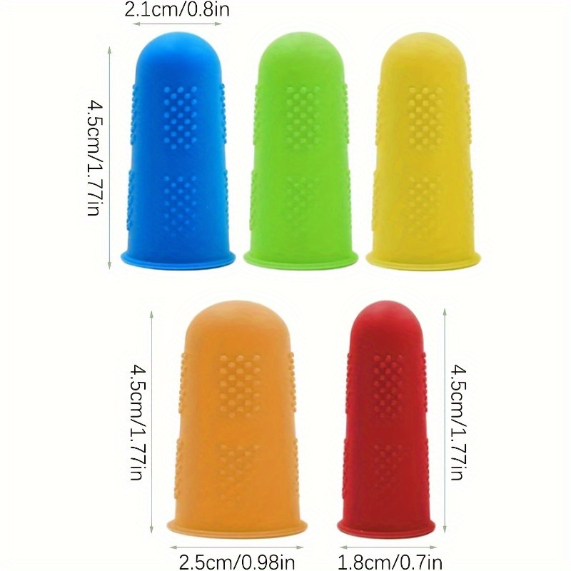 3/5pcs Silicone Finger Protector Sleeve Cover Anti-cut Heat Resistant  Anti-slip Fingers Cover For