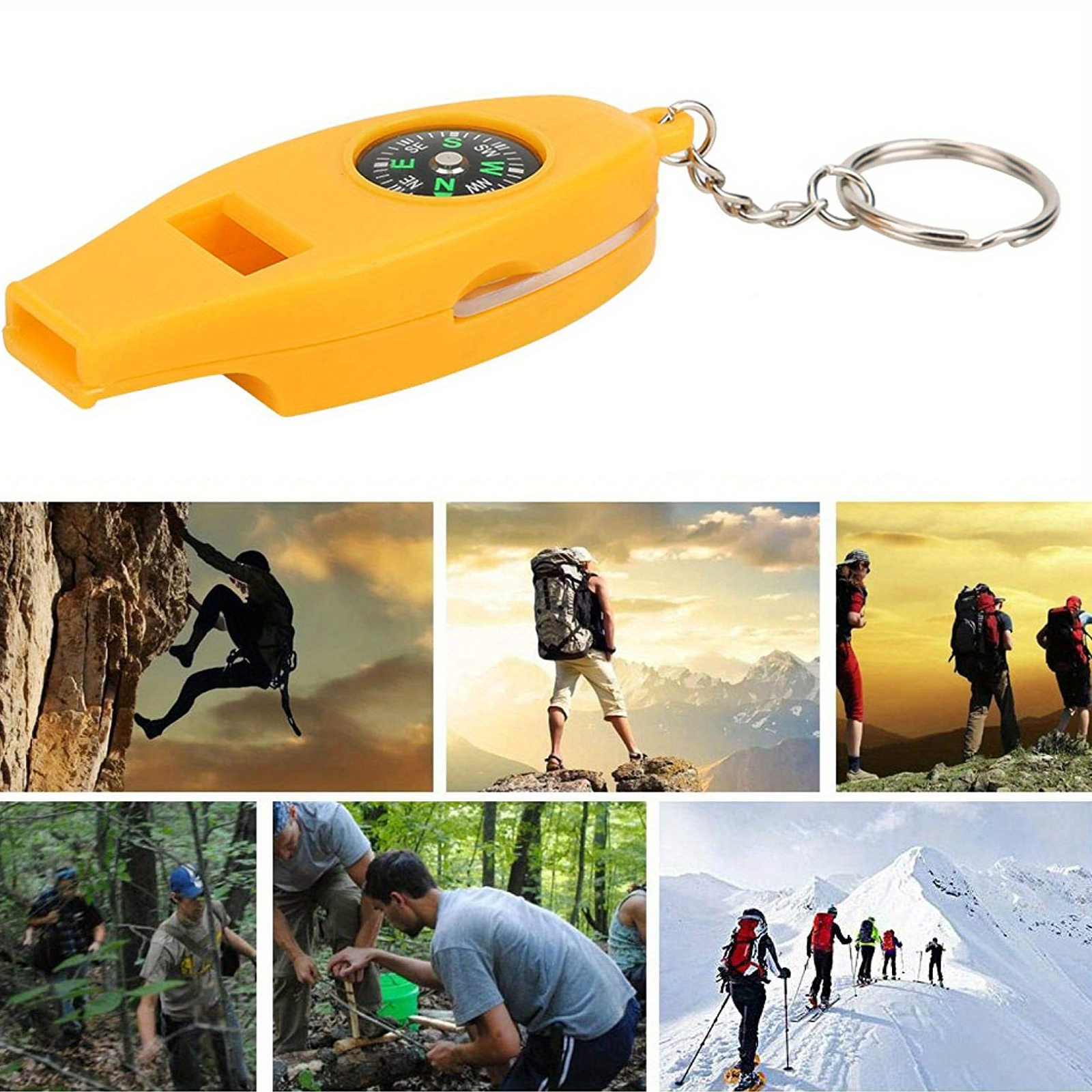 Multi-functional Emergency Survival Whistle With Compass, Thermometer, And  Magnifier - Ideal For Hiking, Camping And Fishing - Temu