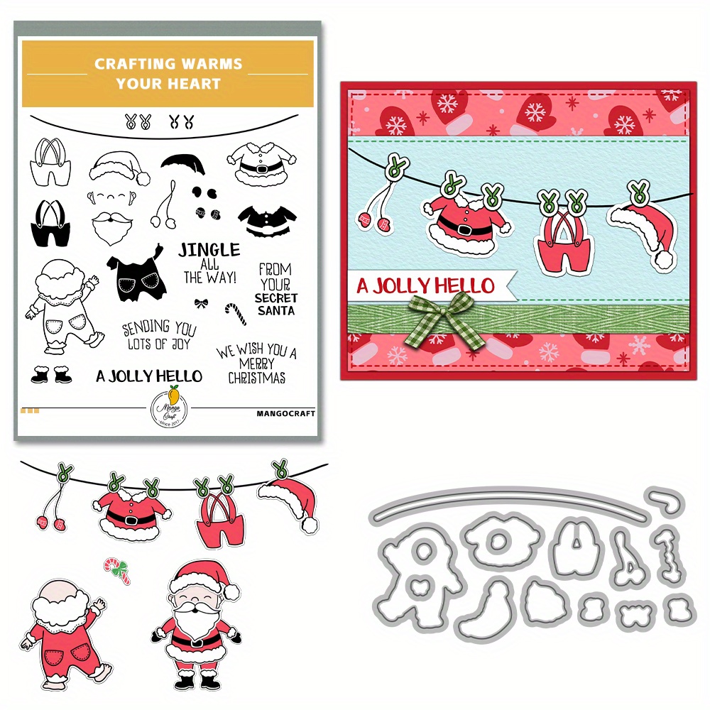 Santa Tags Clear Stamps