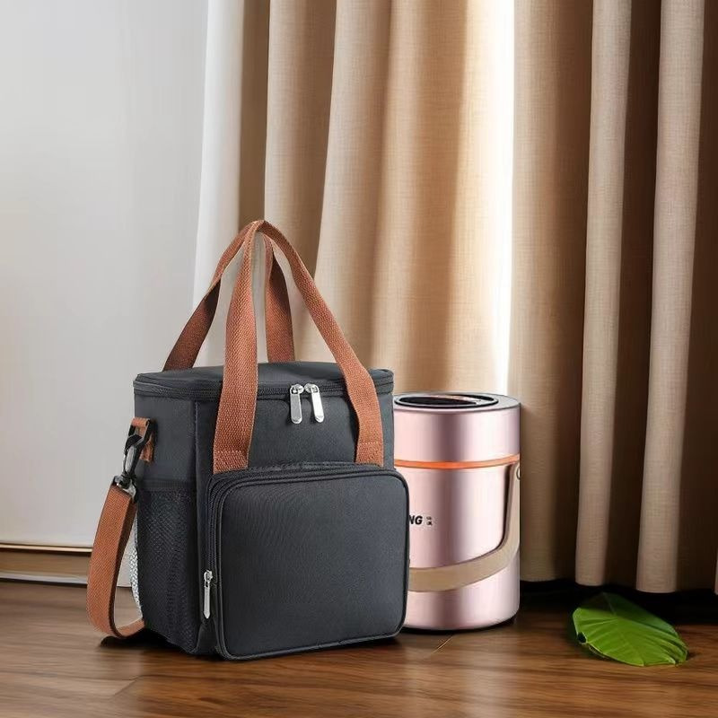 Double-layer Lunch Bag, Crossbody Large Capacity Insulated Bag, Ice Pack  Outdoor Picnic Bag, Waterproof Bag, Lunch Box Bag, Insulated Lunch Container  Camping Picnic Bag For Teenagers And Workers At School, Classroom, Canteen