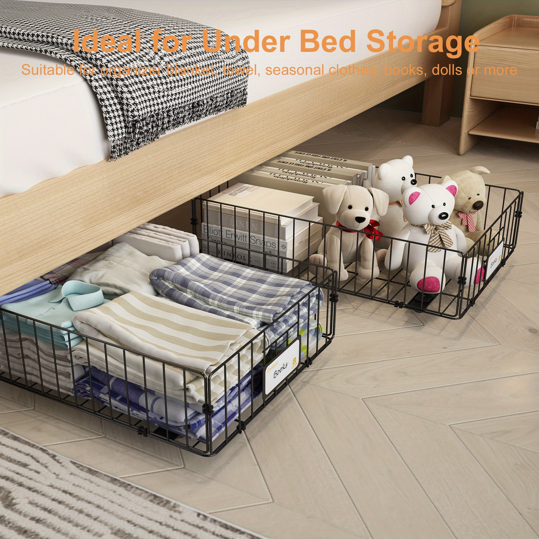 Under Couch or Bed Rolling Storage Bin 