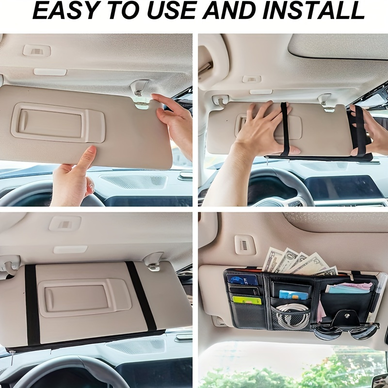  Car Sun Visor Organizer,Sunglasses Holder for Car,Car