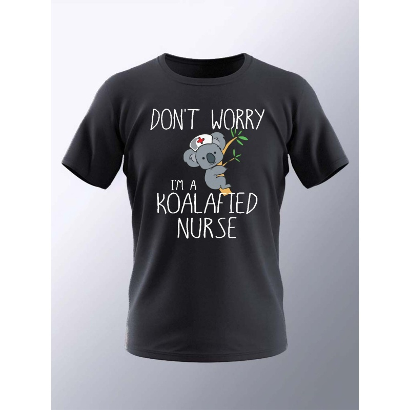 

Creative Koala Nurse Pattern Men's T-shirt For Summer Outdoor, Casual Men's Top