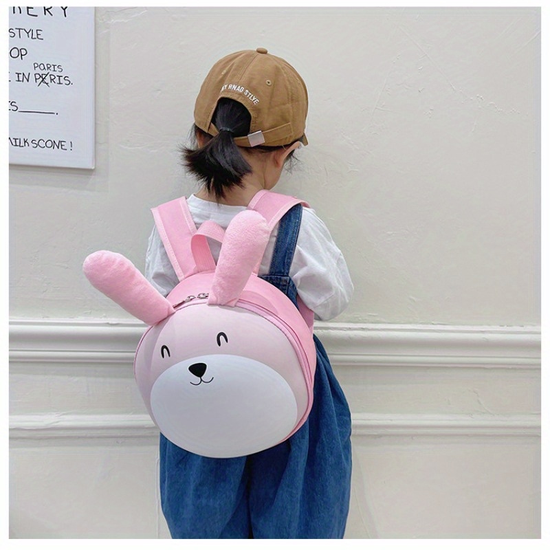 Cute Bunny Round Backpack, Cartoon Animal School Bag, Kawaii