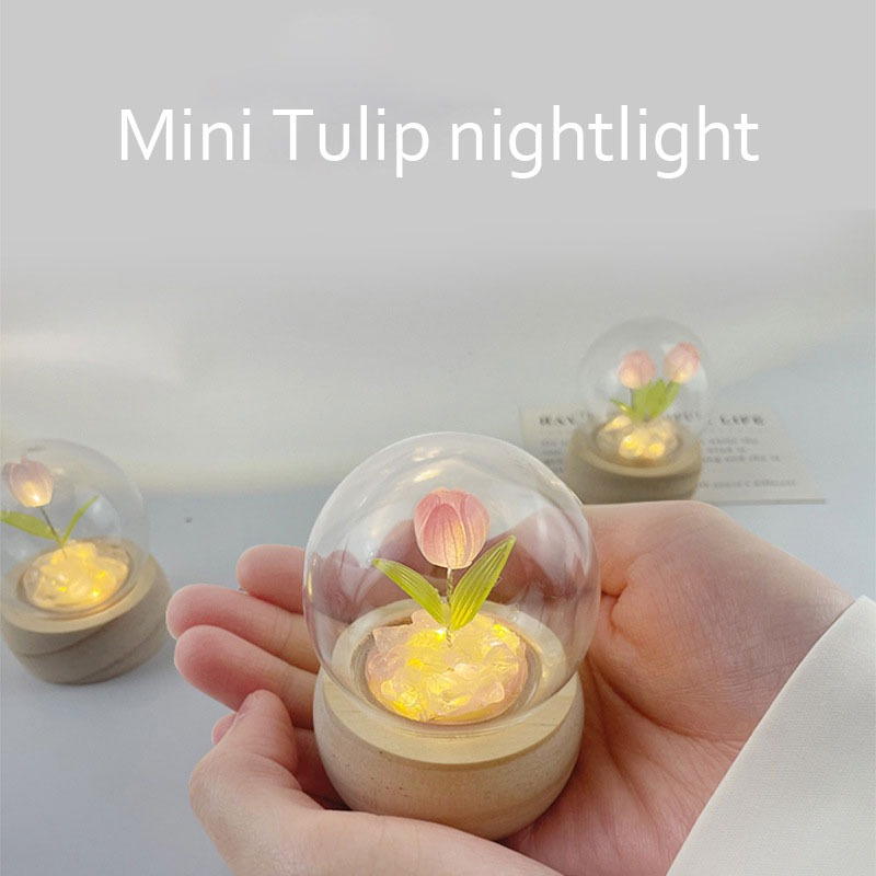 1 Unidad Lámpara Noche Creativa 9 Tulipanes Kit Material - Temu