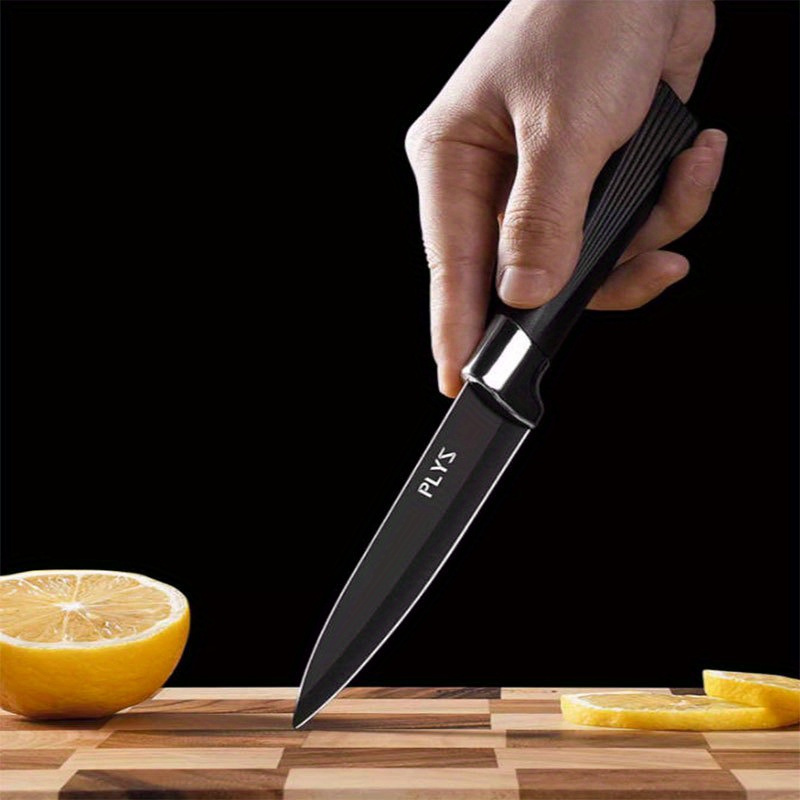 Black Blade Kitchen Knife Sharp Meat Slicer Knife Cutting - Temu