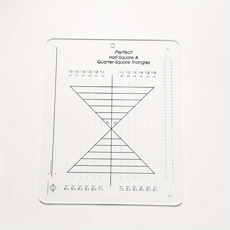 TEMU La règle de quilting en acrylique #HM-732 est spécialement conçue pour créer des triangles demi-carrés et quart-carrés parfaits, ce qui un idéal