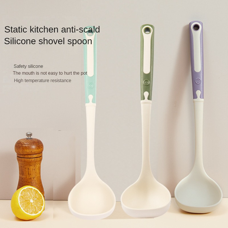 Silicone Spatula Pasta Scoops Colander Spoon Home Ladles - Temu Canada
