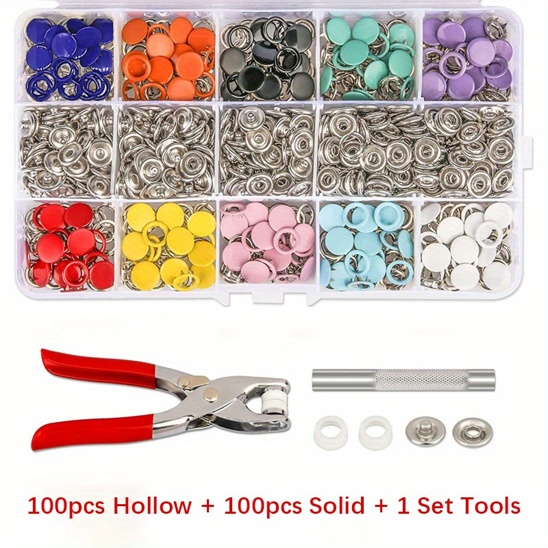 Metal Button Snaps Press Studs  Metal Snaps Buttons Fastener - 50