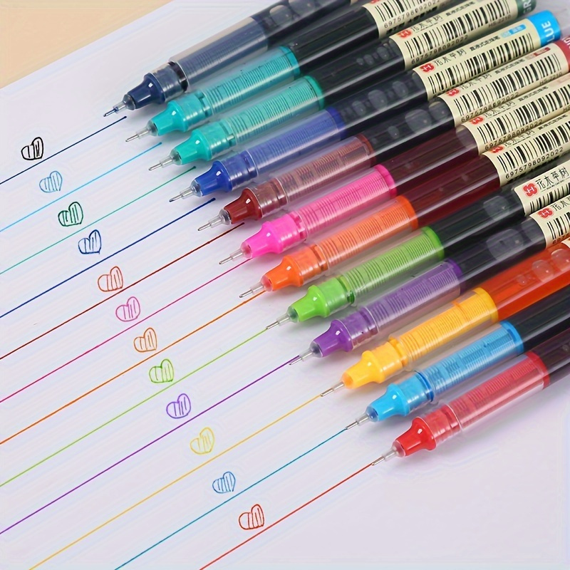 Colored Gel Pens Large Capacity Full Needle Tube - Temu