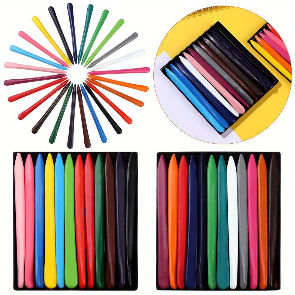 Large-capacity Silky Crayon Set for Students with Non-dirty Hands Washable  Rotating Graffiti Coloring Oil Painting Stick