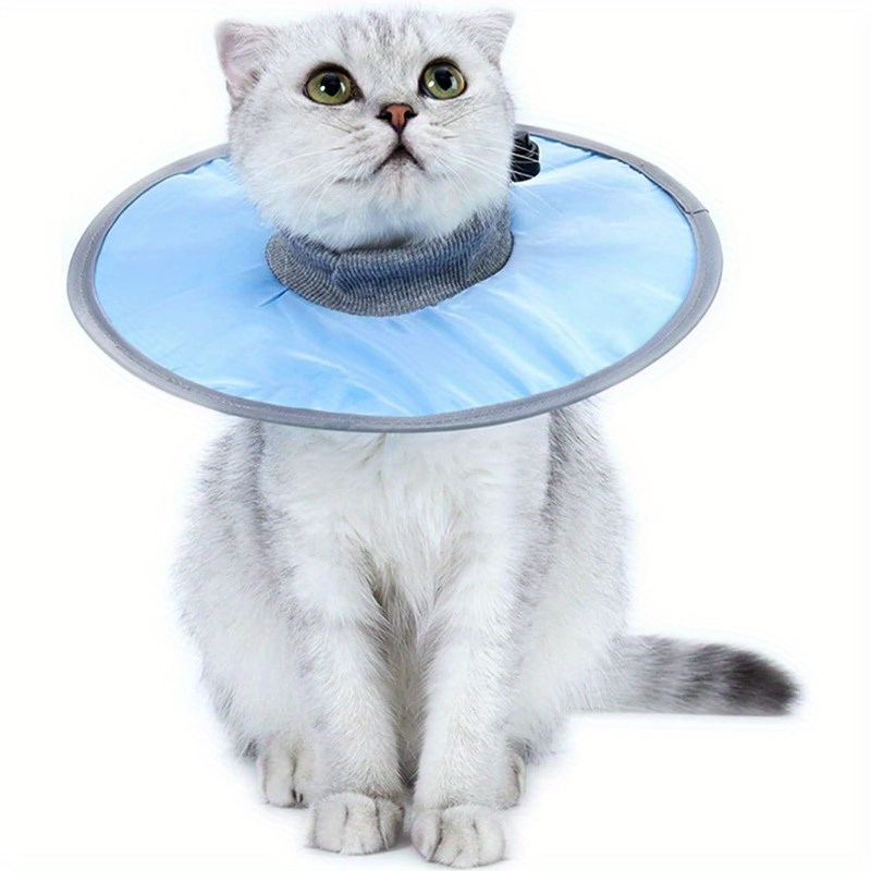 Waterproof Cat Recovery Collar Adjustable Pet Cone Collar Protective Cat Neck Cones To Stop Licking