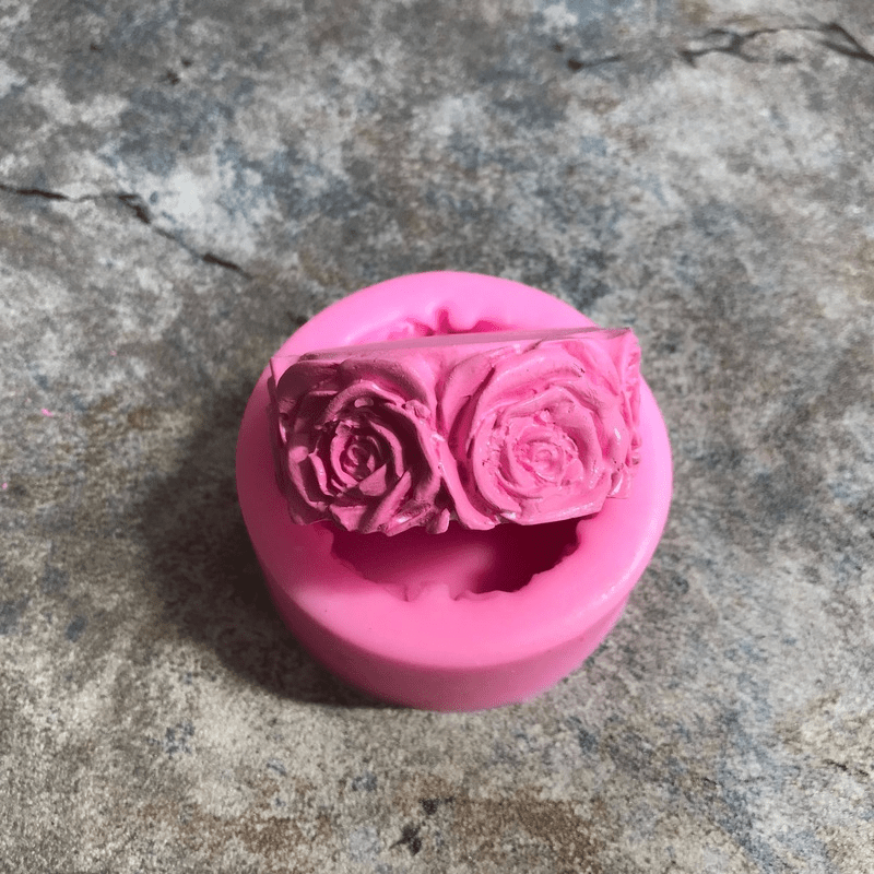 3d Round Rose Flowers Shape Silicone Soap Mold Diy Handmade - Temu