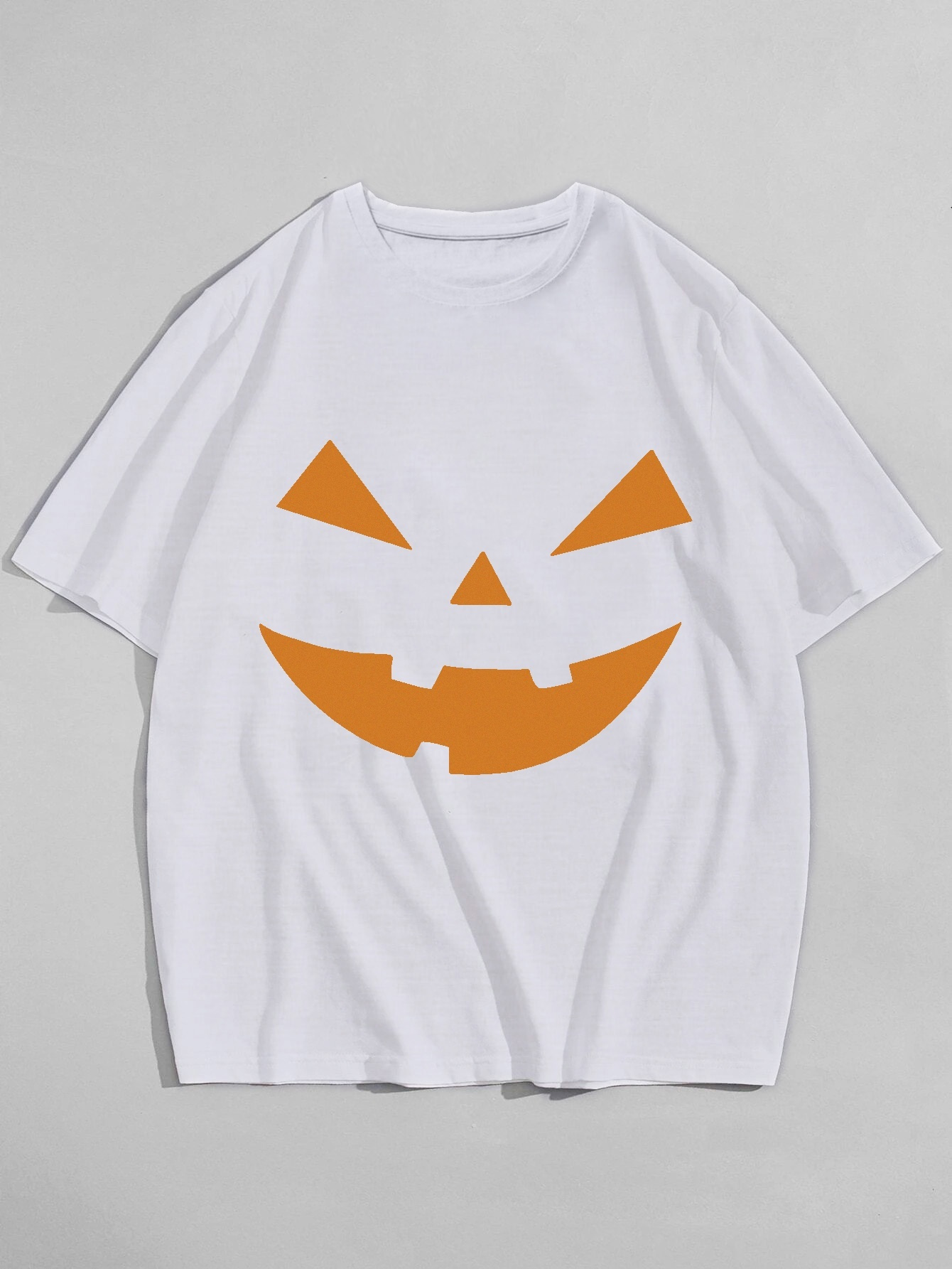  Halloween Shirts For Men Pumpkin Face Printed Plus