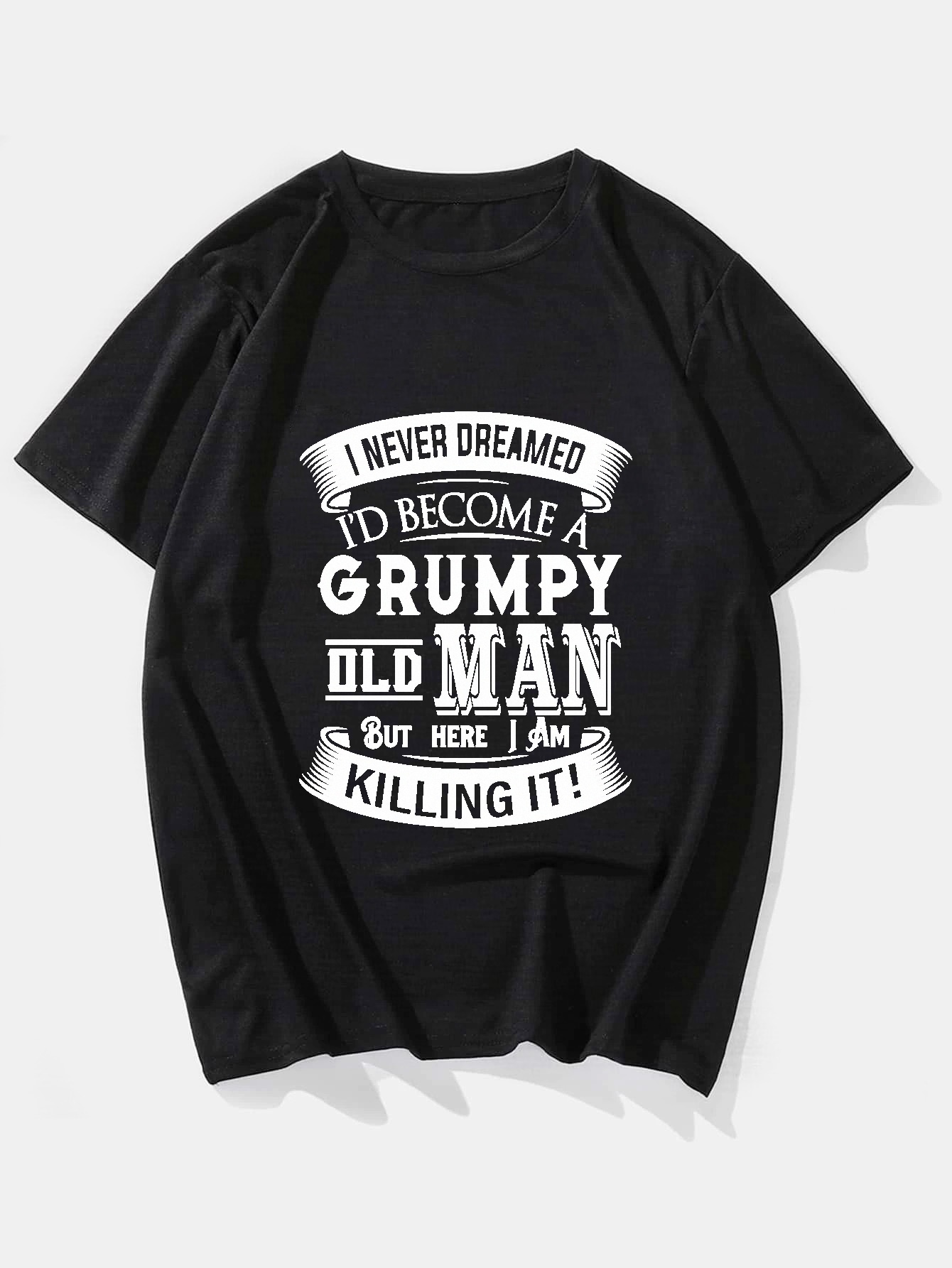 Plus Size Men's Funny 'killing An Old Man' Print T - Temu Canada