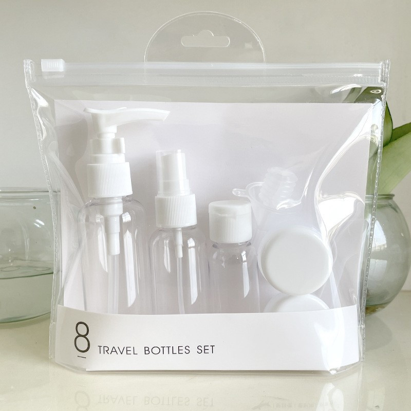 Travel Refillable Bottle Set Spray Lotion Shampoo Shower Gel Tube