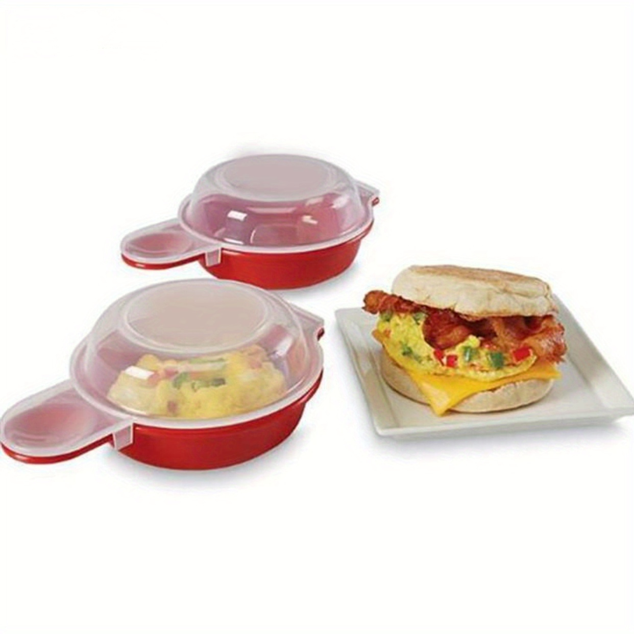 Easy Eggwich Microwave Egg Cooker, Egg Hamburg Omelet Making Tool Pp Manual  Burger Press Burger Making Tool Hamburger Pattie - Temu