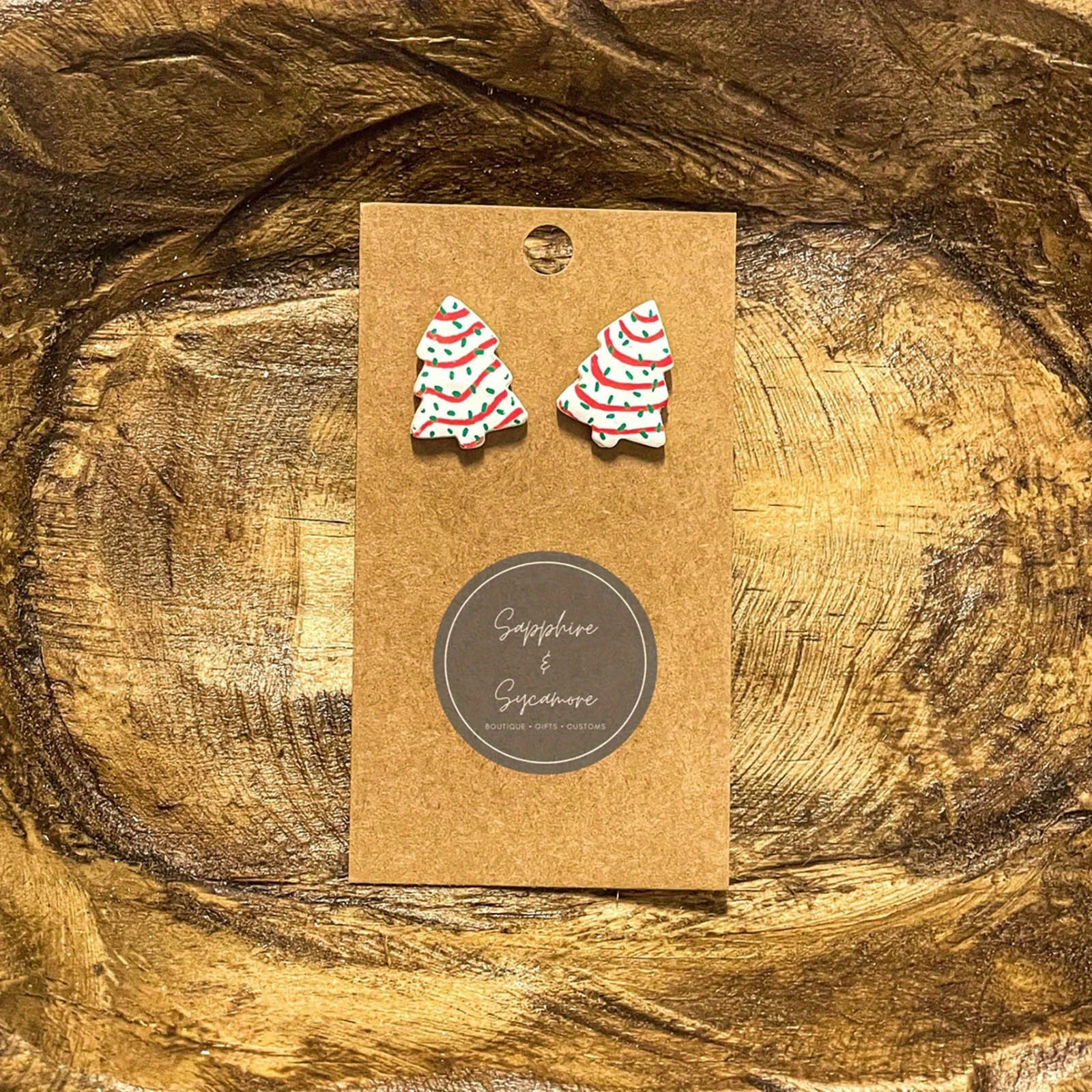 

1pair Cute Creative Multicolor Christmas Tree Stud Earrings, Trendy Christmas Gift Party Jewelry For Friends