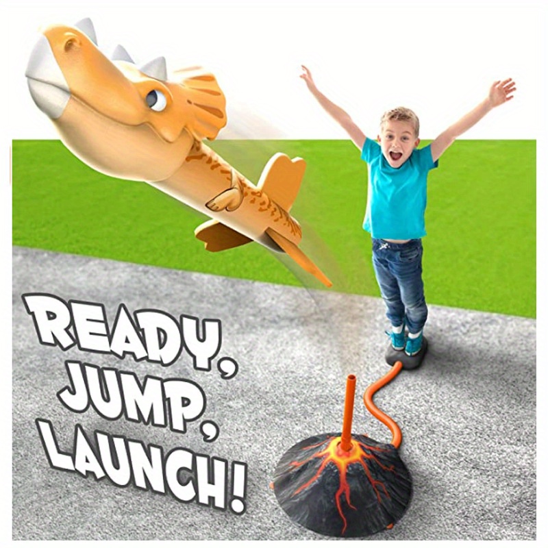 Fusée Jouet, Fusee Jeux Enfants extérieur, Lanceur de Fusée à Pédale, fusée  Spatiale Jouet avec 6 roquettes de Rechange Colorées