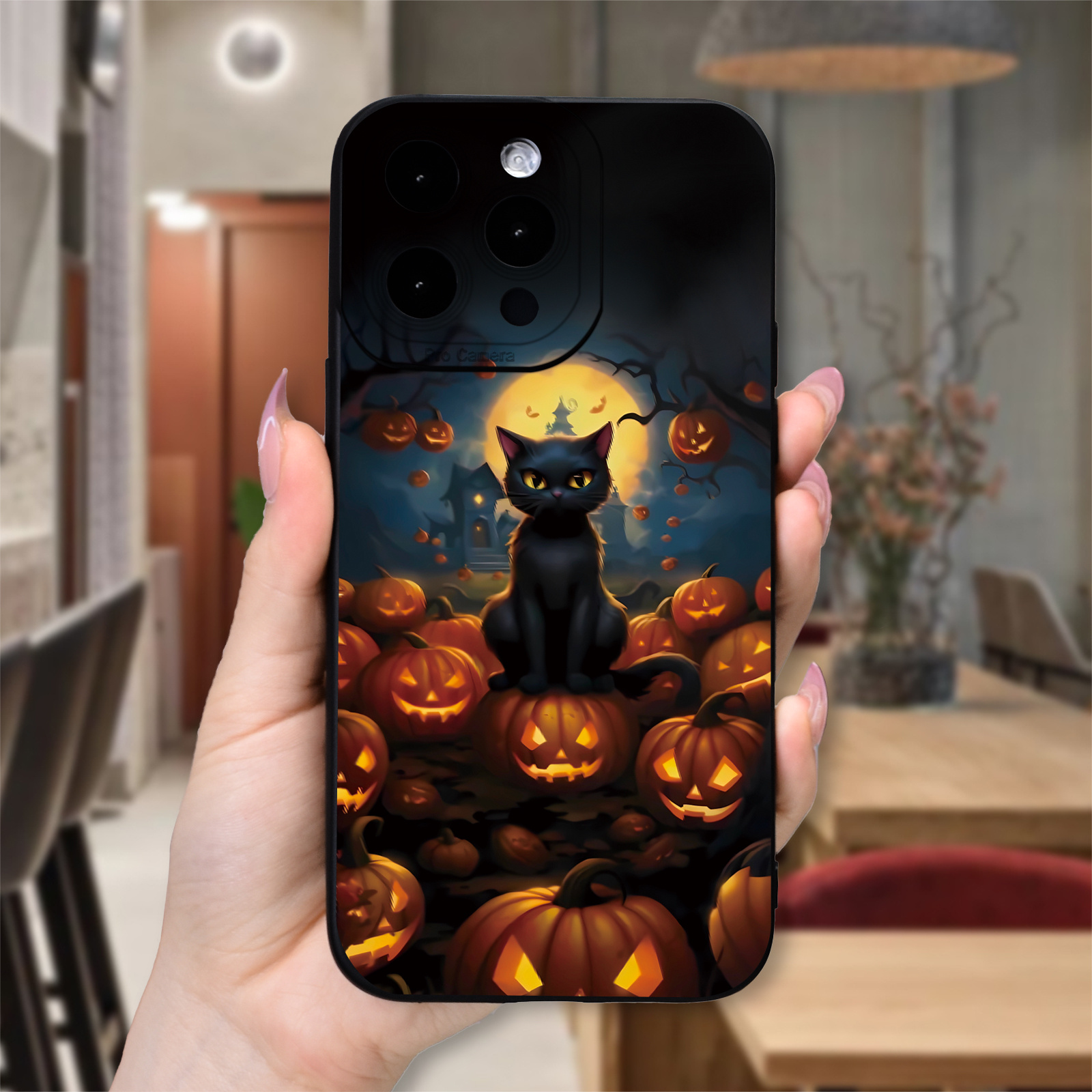 

Creative Pumpkin Cat Print Phone Case Suitable For Iphone 15 14 13 12 11 Xs Xr X 7 8 Plus Pro Max Mini