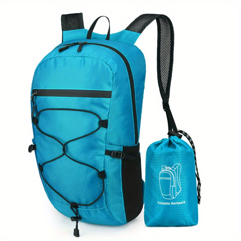 Zulupack Mochila ultraligera plegable unisex, 17, Gris/Azul