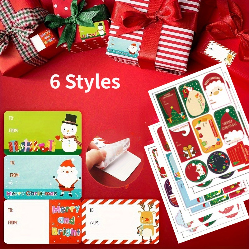 Christmas Self adhesive Gift Tags Suitable For Santa Claus - Temu