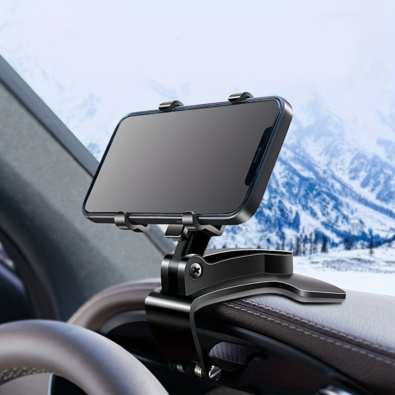 Kaufe 360° Auto-Rückspiegel-Telefonhalter für die Automontage, Telefon- und  GPS-Halterung, unterstützt drehbaren, verstellbaren Teleskop-Telefonständer