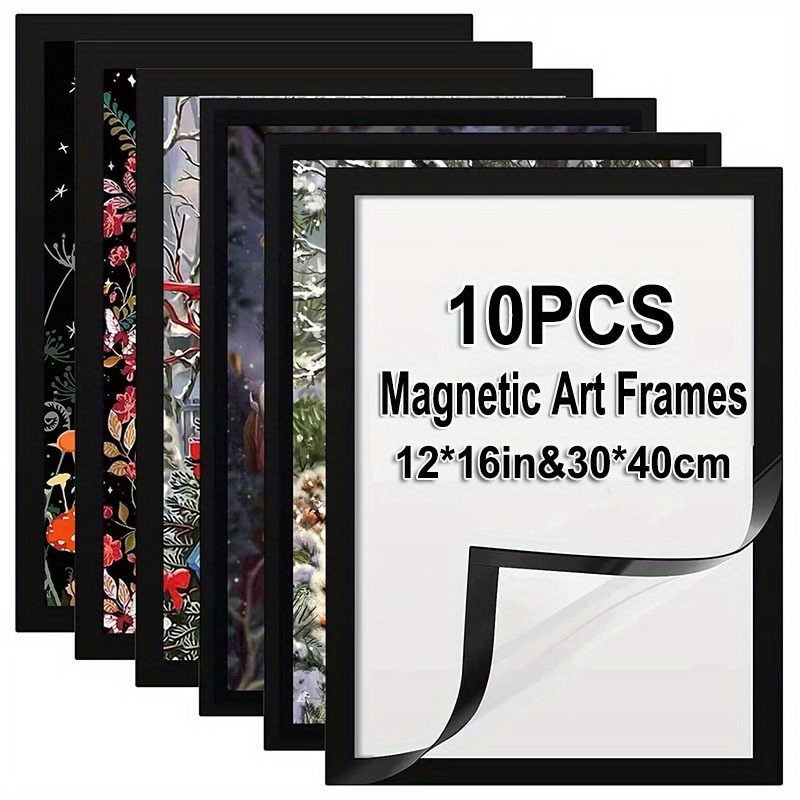 10x14 Black Picture Frame Set of 3 Diamond Painting Frames for 30
