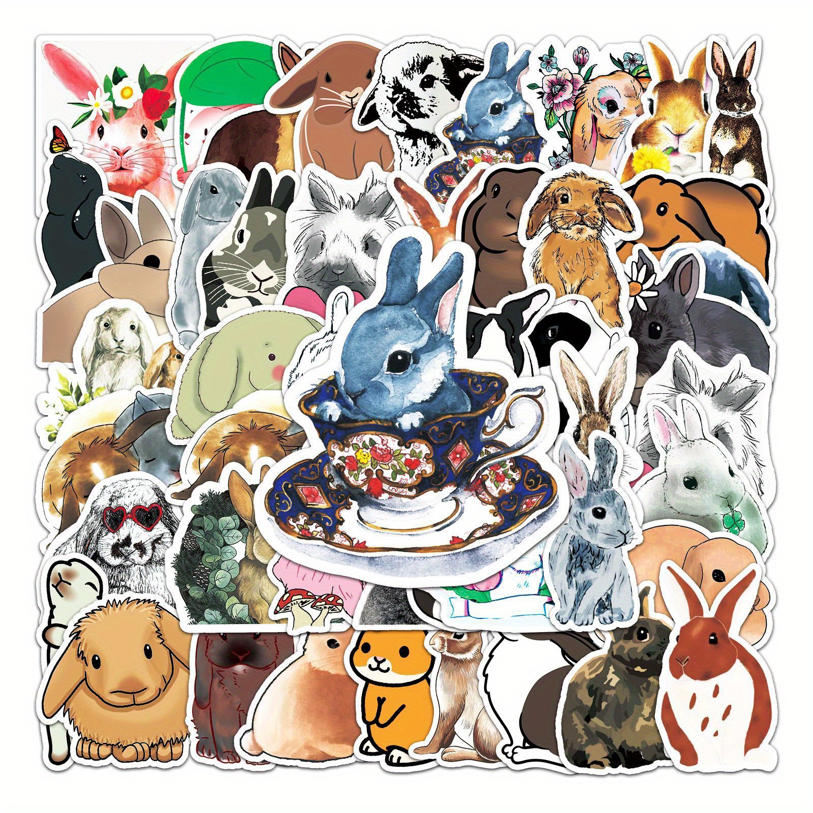 Bunny Stickers Waterproof Stickers Stickers Water Bottle - Temu