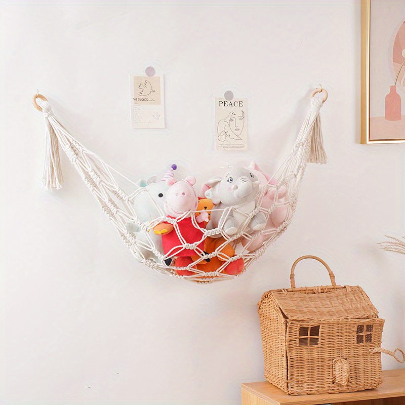 Stuffed Animal Storage Hammock Nordic Toy Net Pocket Plush - Temu