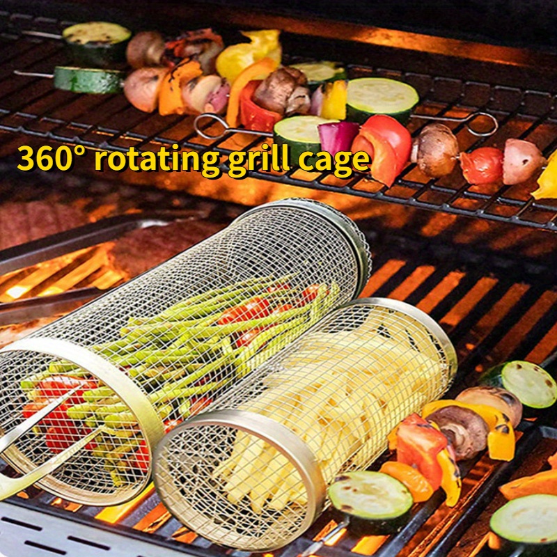 Stainless Steel Bbq Cage Grill Cage Perfect Outdoor Grilling - Temu