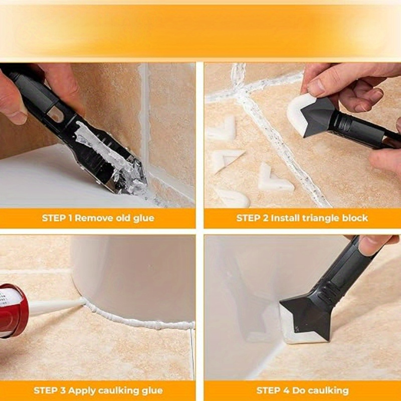 Silicone Caulk Remover Tool Caulking Remover Tool Silicone Trowel Remove  Scraper Caulk Remover Glass Glue Angle