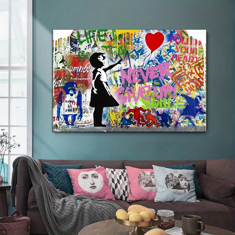 Graffiti Art Banksy Canvas Painting Dream Big Pop Art Poster Prints Wall Art  Picture For Living Room Home Decoration Cuadros - AliExpress