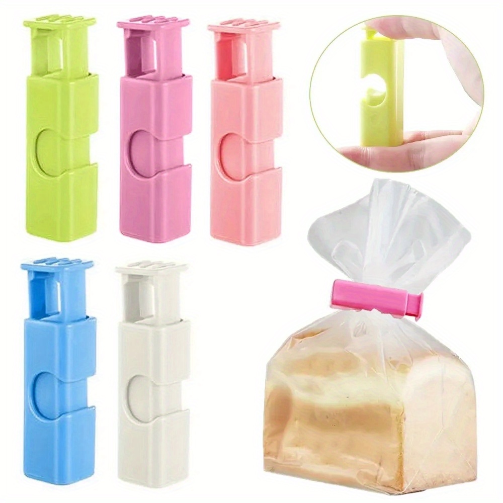 4pcs Food Bag Clips, Bread Clips, Plastic Bag Sealing Clip, Random Color