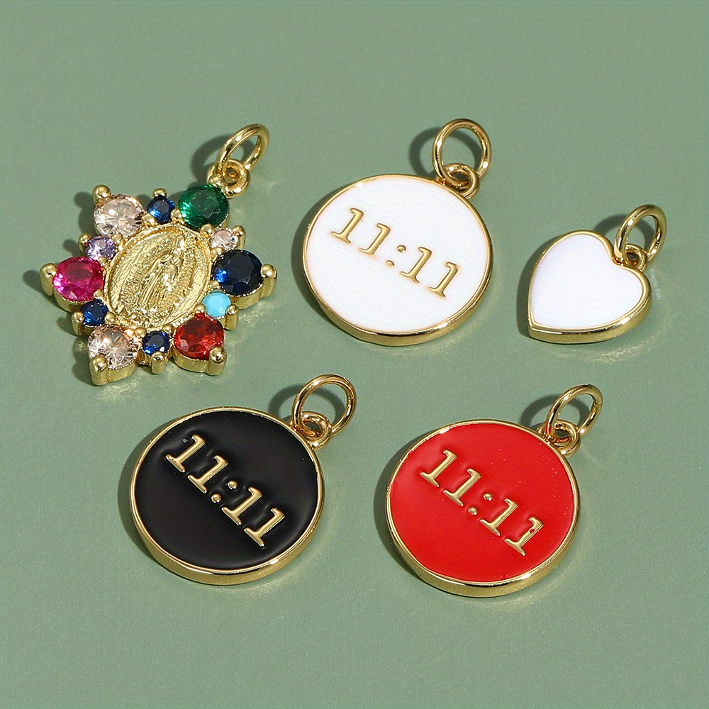 Cute Heart Charms For Jewelry Making Supplies, Letter Golden Diy Earring  Bracelet Necklace - Temu
