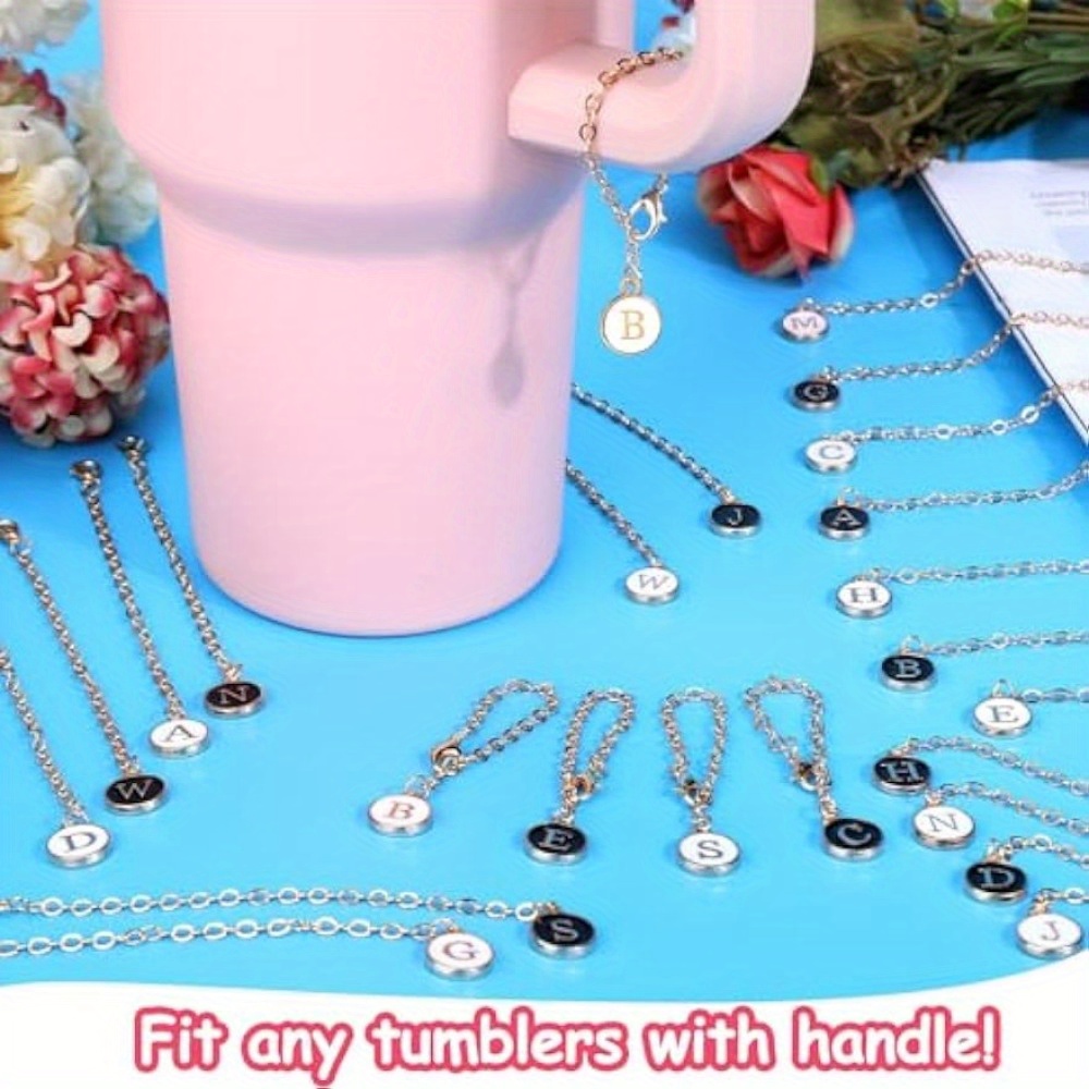 Cup Charms Accessories Tumbler Handle Letter Pendant Water - Temu