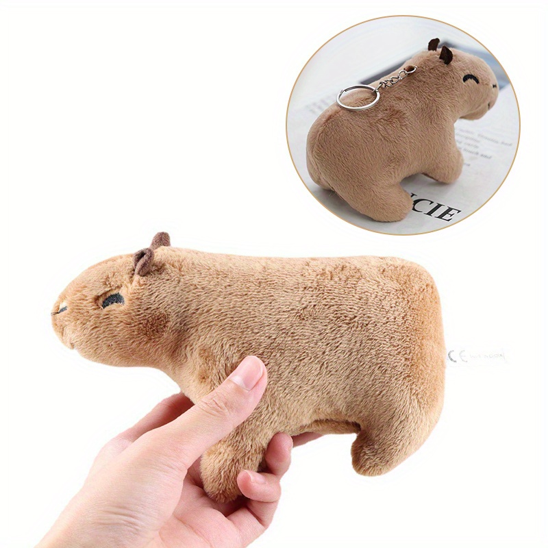 Cute Capybara Plush Toy Keychain Stuffed Animal Key Chain - Temu