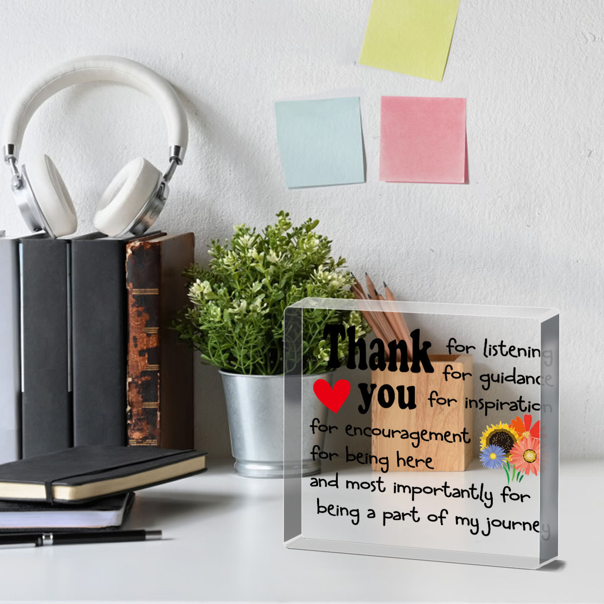  Office Desk Decor for Women Men - Thank You Gifts for Friends,  Cheer Up Plaque Sign for Party, Christmas Gifts for Employees Boss Son  Daughter : Home & Kitchen