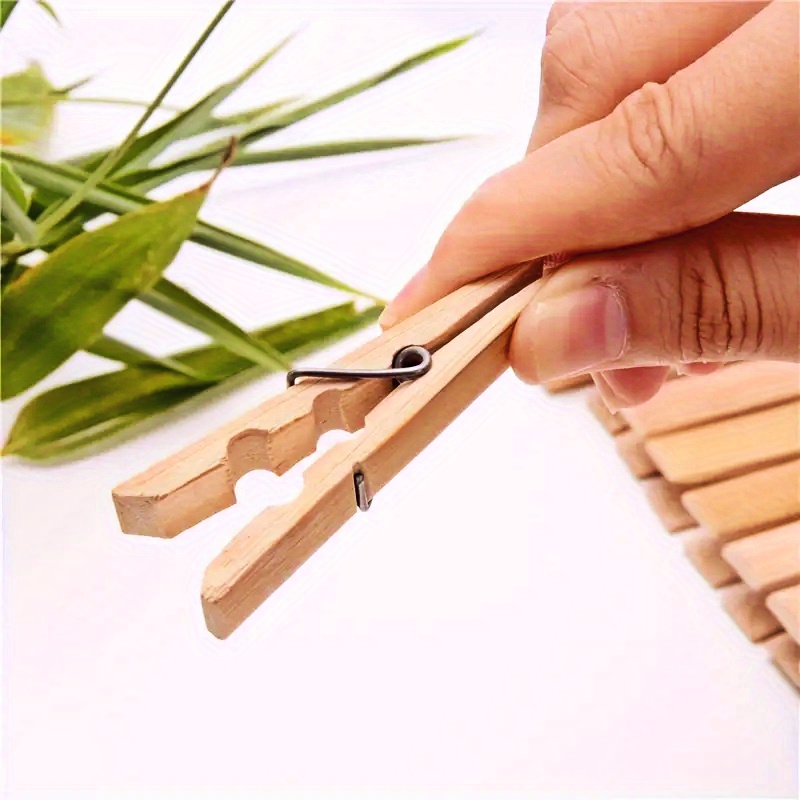 Clothes Pins, Bamboo Wooden Clothespins Wood Clips, Small Close Pins Clothing  Pins Clothes Pegs for Photos