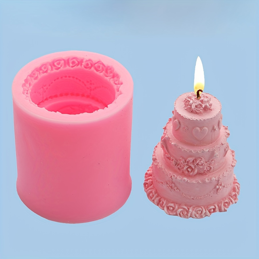 3d Diy Silicone Three layer Birthday Cake And Heart shaped - Temu