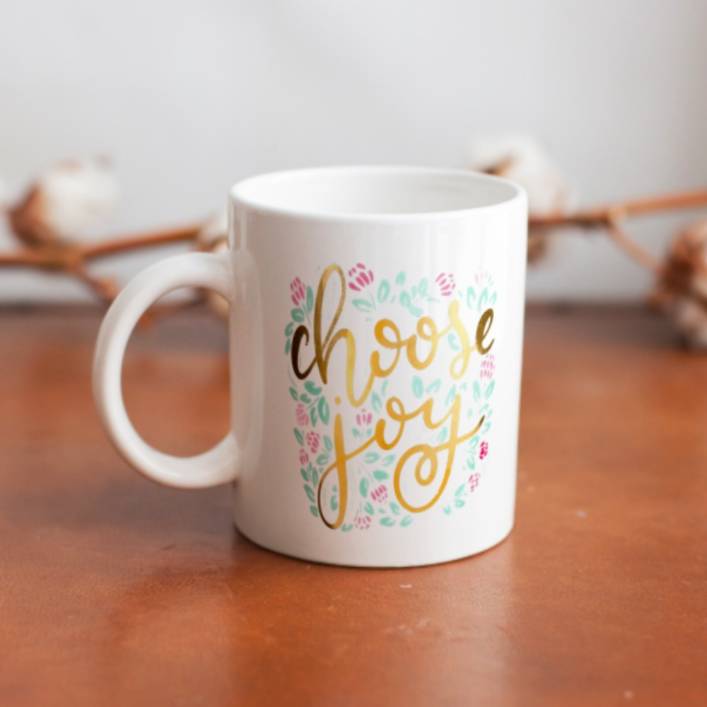 Choose Joy Stoneware Coffee Mug