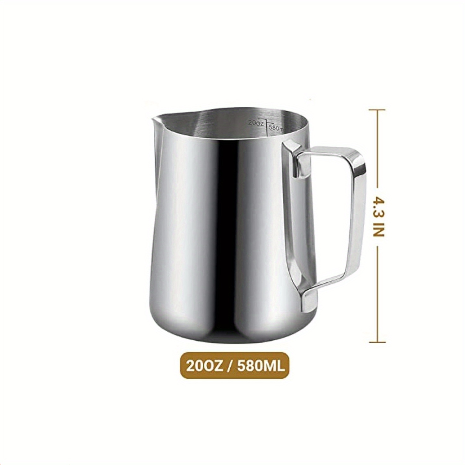 Milk Frothing Pitcher Cup Stainless Steel Steaming Pitcher - Temu