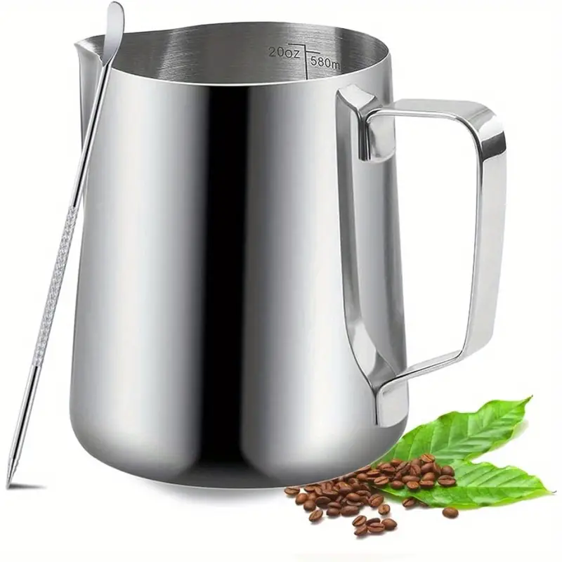 Milk Frothing Pitcher, Milk Frother Cup Stainless Steel Jug Steaming  Pitcher, Cappuccino Latte Art Barista Steam Pitchers Milk Jug Cup - Temu  Philippines