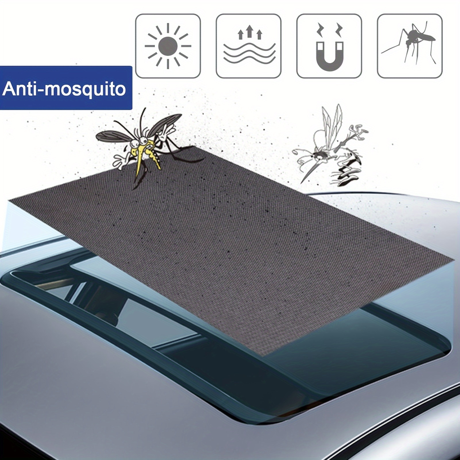 Big Ant Sonnendach Sonnenschutz: Magnetisches Netz-Mesh-Abdeckung