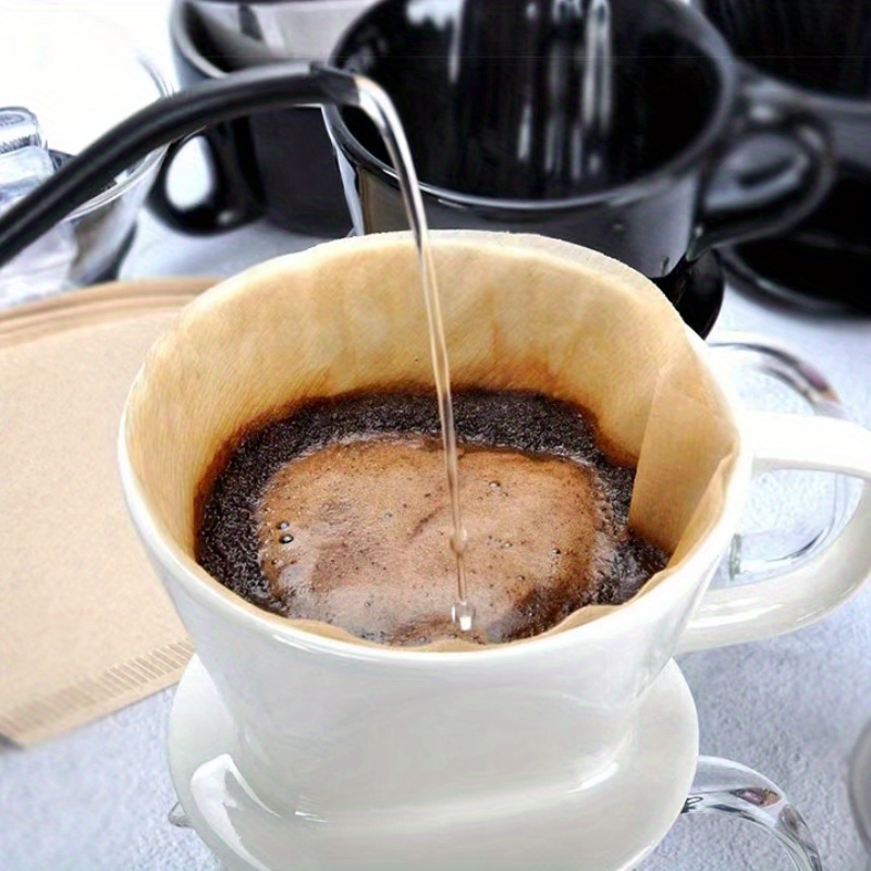 Filtros de café, 60 piezas de repuesto de tazas de filtrado de papel  desechable de colado taza de café filtros de café accesorios de café para  cocina