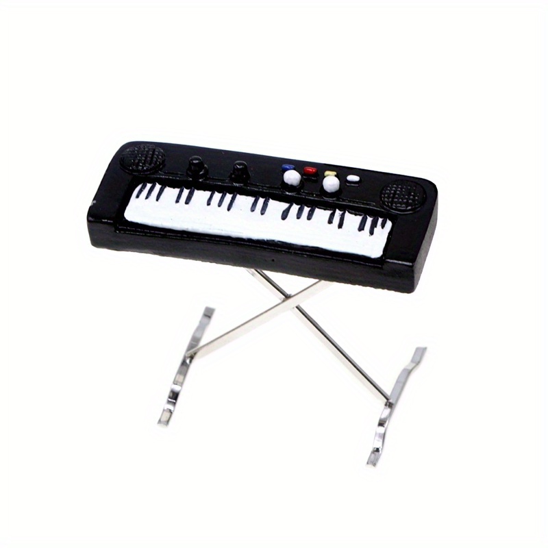 112 Dollhouse Miniature Electronic Keyboard Piano Musical Instrument