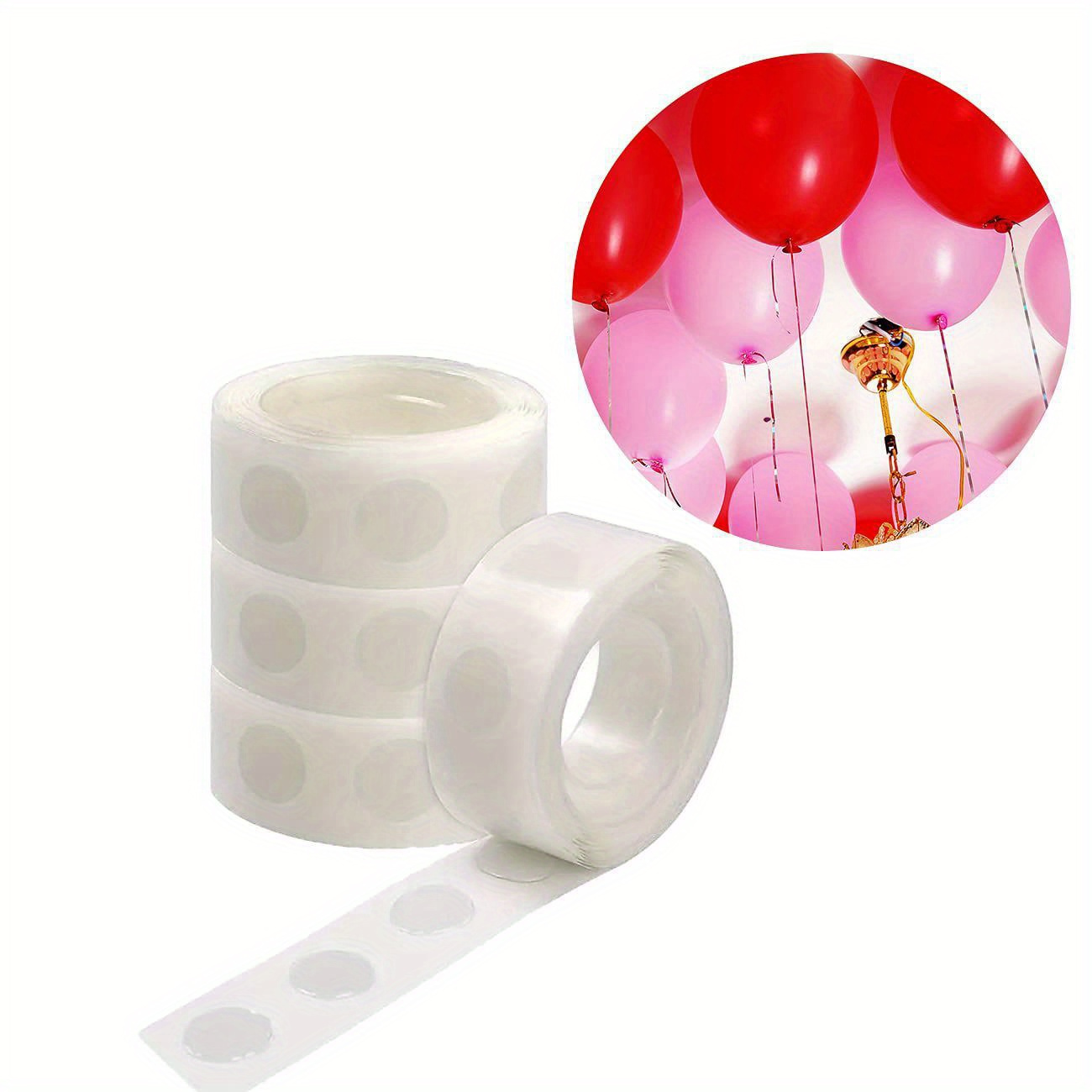 2pcs Transparent Silicone Adhesive Dots Double-sided Tape Rolls