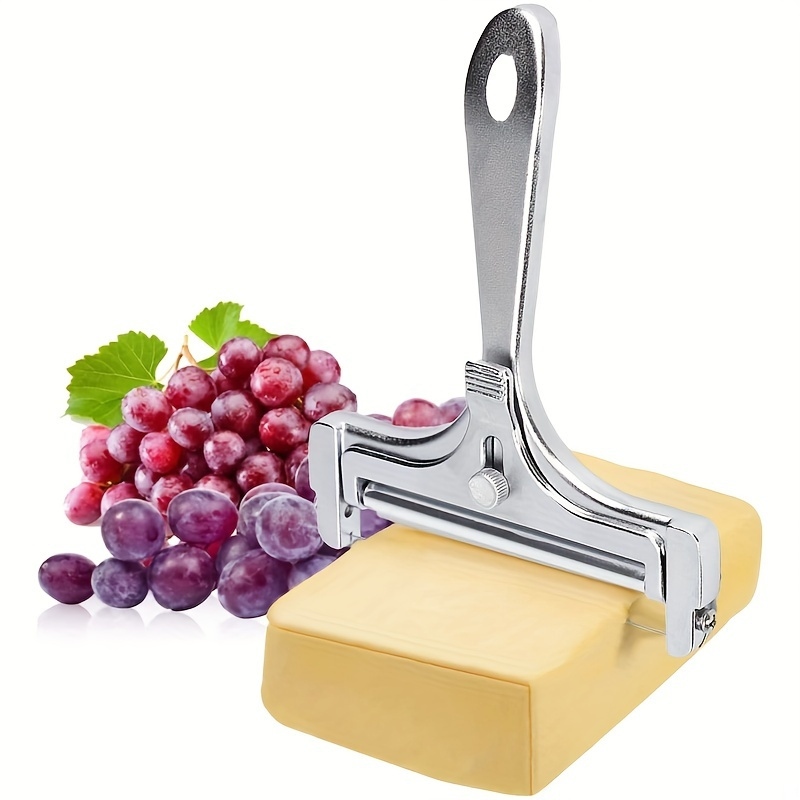 Evjurcn Stainless Steel Wire Cheese Slicer Adjustable Thickness Cheese Cutter for Mozzarella Cheese Cheddar Cheese Gouda Cheese for Home Kitchen